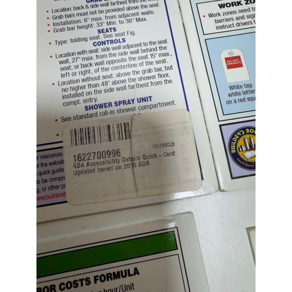 Construction Essentials Quick Cards Lot Of 6 Office Reference Guide Laminated - Picture 11 of 12
